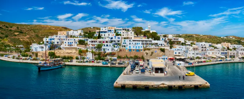 Adamantas Adamas Harbor Town Milos Island Greece
