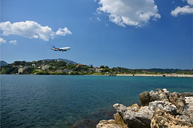 Airports By Sea Aircraft Landing Water Aircraft Tracking Point Corfu Island Greece