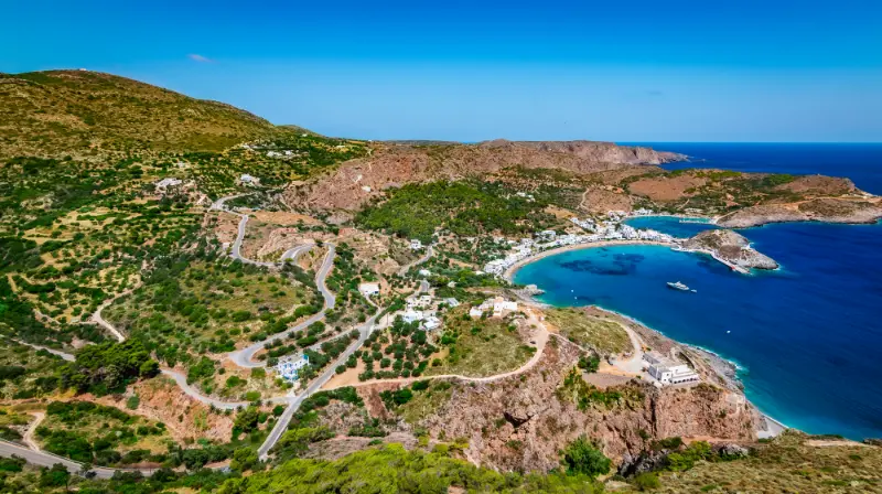 Bay Of Kapsali Kythira Island Greece