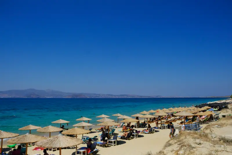 Beach Of Plaka Naxos Greece