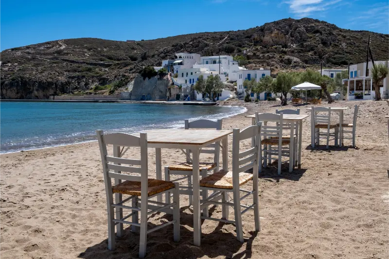 Beach Of Psathi On Island Of Kimolos In Greece