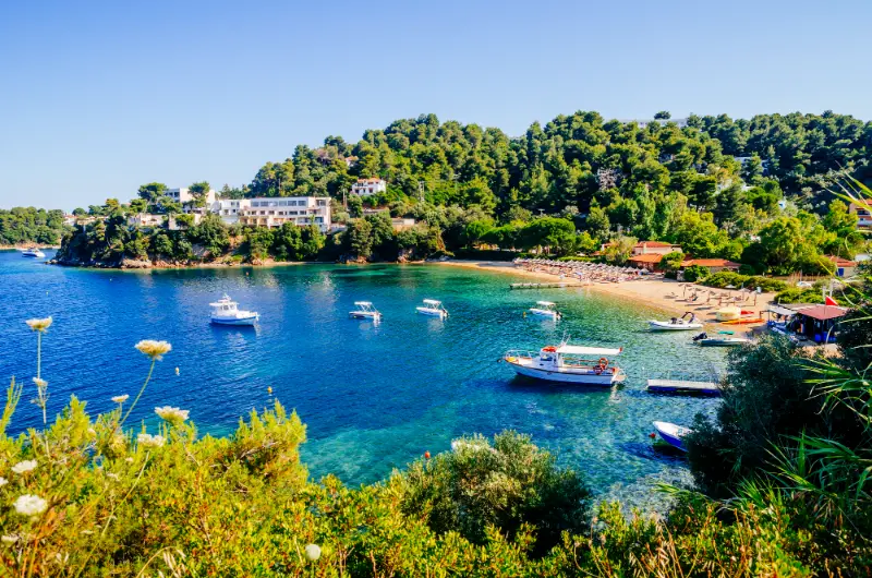 Beach Of Troulos Skiathos Island Greece