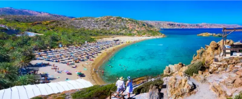 Beach Of Vai At Crete Greece