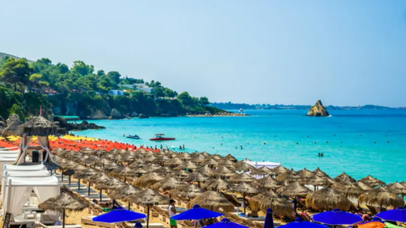 Beaches Of Platis Gialos And Makris Gialos Vicino Lassi Argostoli Kefalonia
