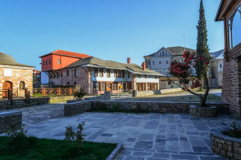 Building Details Karyes Holy Mount Athos Greece