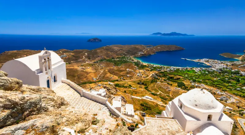 Cycladic Chapel Overlooking Aegean Sea