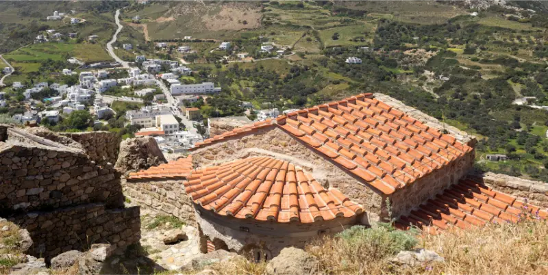 Fragment Castle Ancient Church Island Skyros Greece