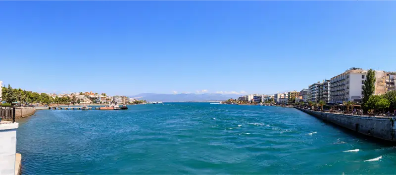 Greece Panoramic View Chalkida Town