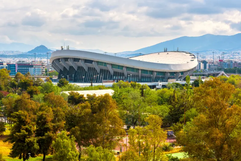 Landscape Piraeus Athens Greece Scenic View Peace Friendship Stadium