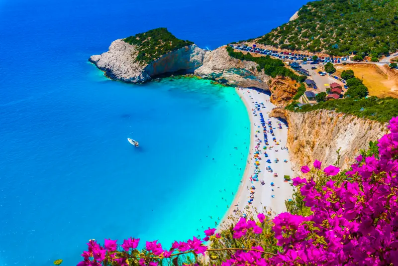 Lefkada Beach Of Port Katsiki On Ionian Sea Greece