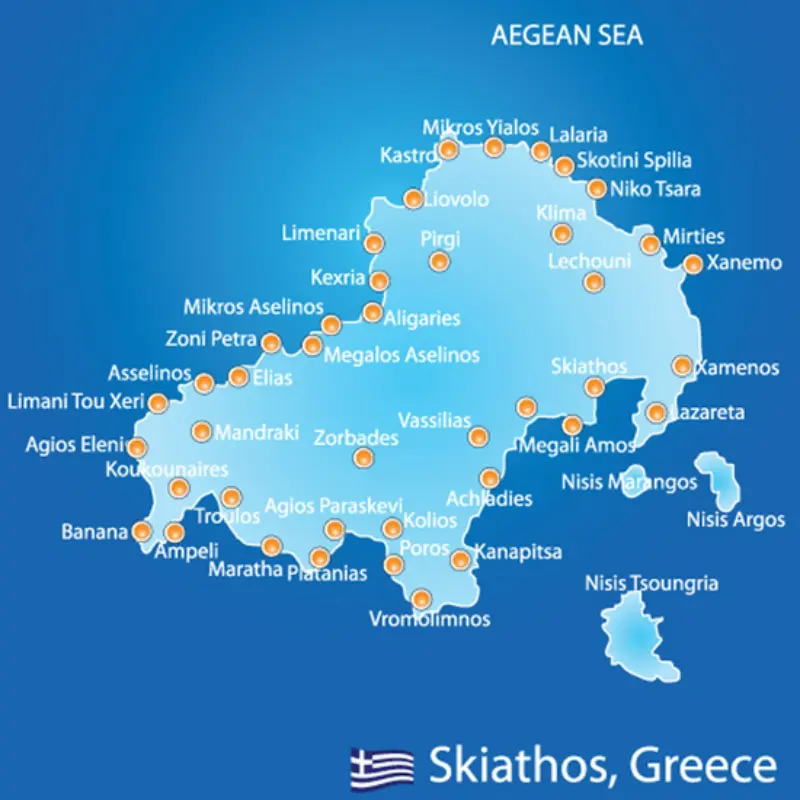 Map Of Skiathos