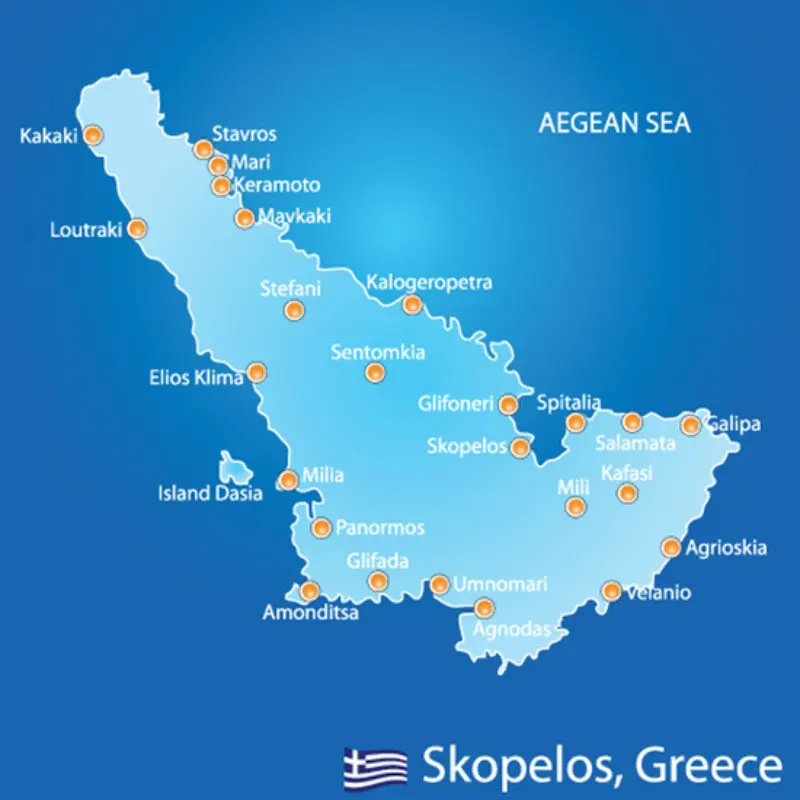 Map Of Skopelos