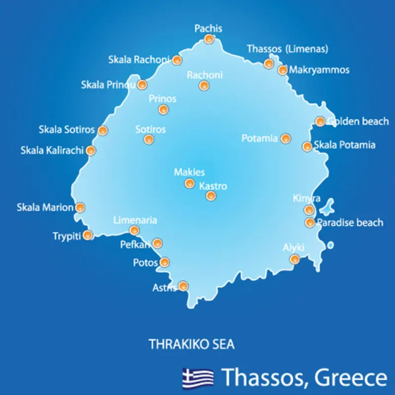 Map Of Thassos