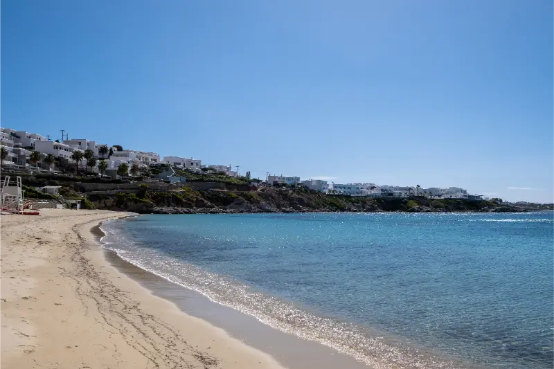 Mykonos Island Cyclades Greece Psarou Sandy Beach