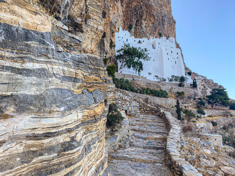 Orthodox Monastery Panagia Hozoviotissa Amorgos Island Greece Cyclades