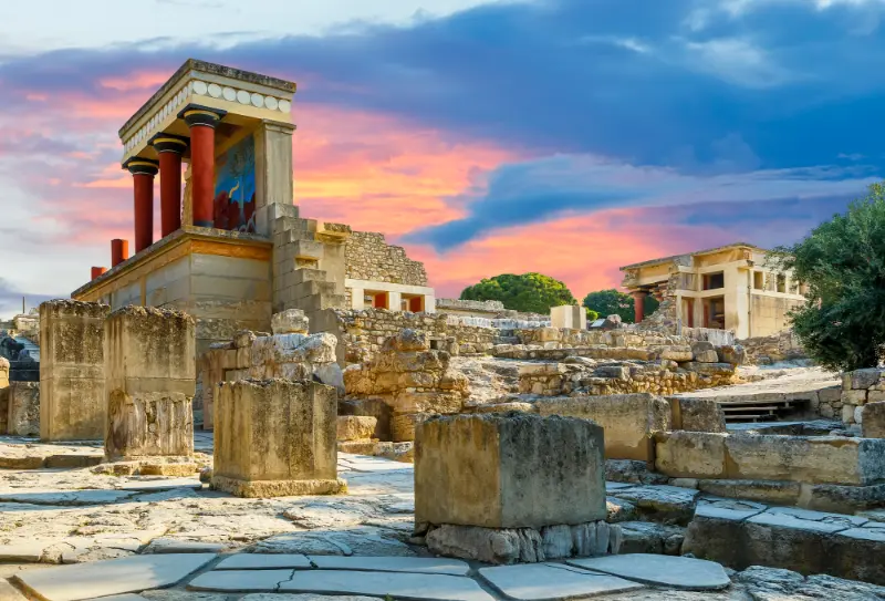 Palace Knossos At Crete Greece