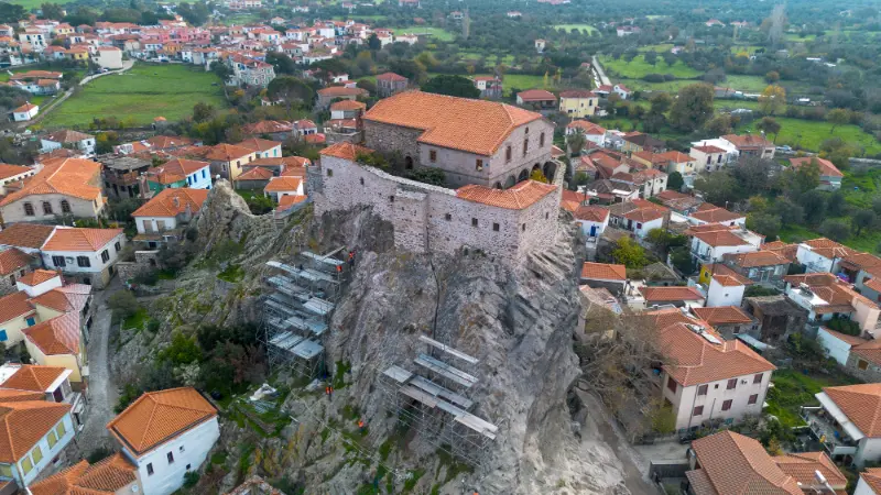 Panagia Glykofilousa Petra Lesvos Greece View 3