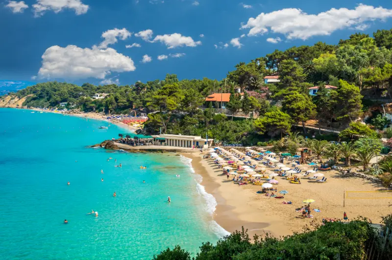 Platis Gialos And Makris Gialos Beach Kefalonia Island Greece