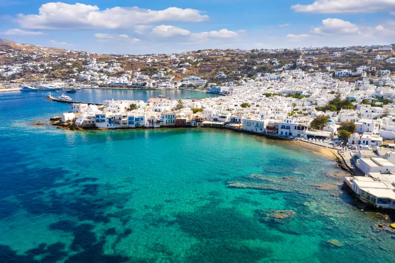 Quartiere Of Little Venice At Mykonos Greece