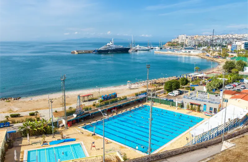 Sea Beach Piraeus Athens Greece