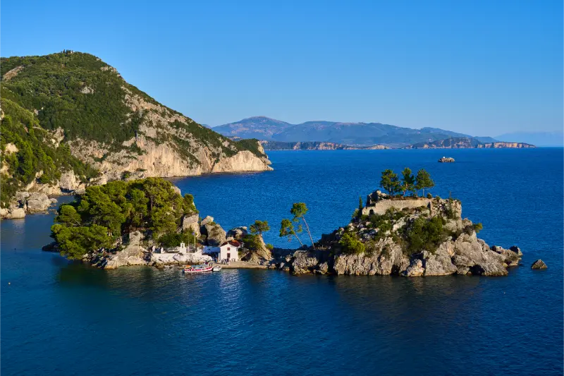 Small Island Across Parga Greece