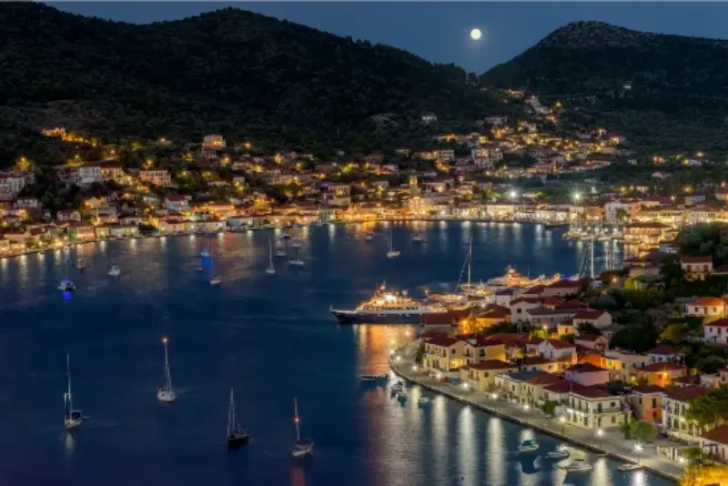 Vathy The Capital Of Ithaca Island Greece
