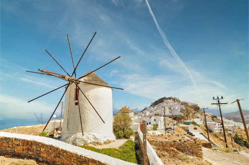 Windmill Chora Village Serifos Island Greece